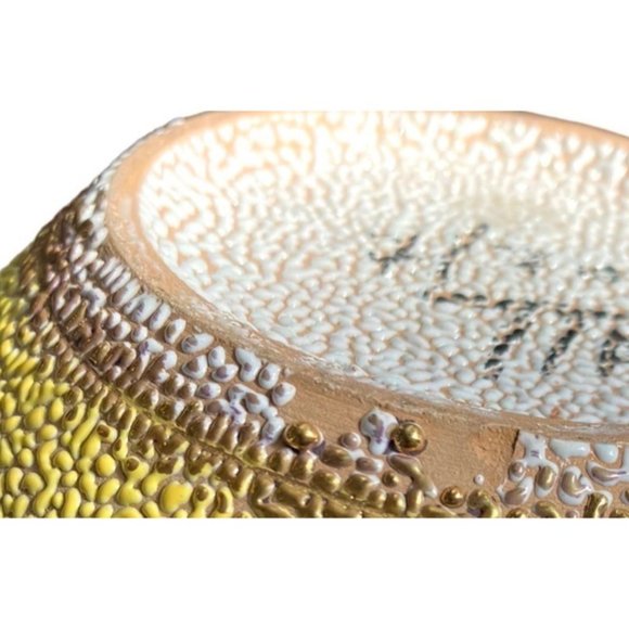 VTG Fratelli Fanciullacci Pebbled Lava Glaze Art Pottery Pitcher/Vase-Signed - Picture 14 of 14